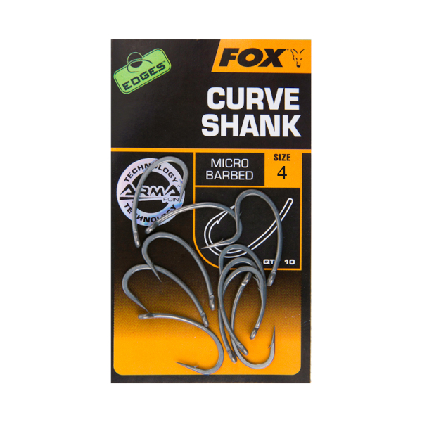 Fox Edges Curve Shank Hooks - Fox Edges Curve Shank Hooks Größe 4 mit Mikro Widerhaken