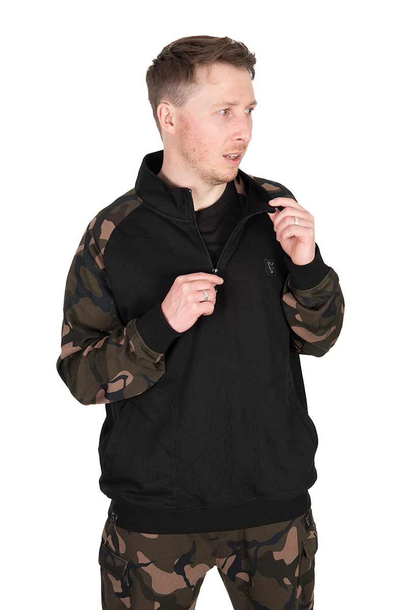 Fox LW Black/Camo QTR Zip Angelpullover