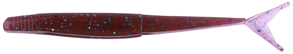 Glo-Pro Lures Fluke 5.25" (mehrere Optionen) - Night Crawler/Blue Flake