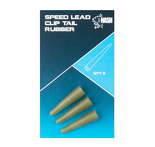 Nash Speed Lead Clip Tail Rubber (10 Stück) - Camou Green