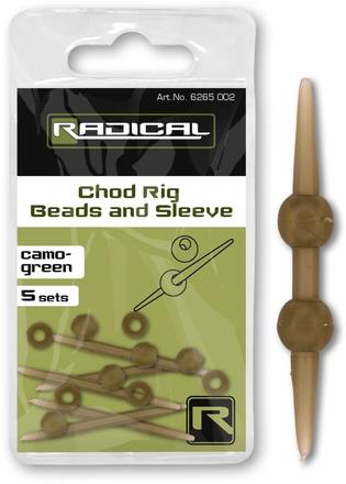 Radical Chod Rig Beads And Sleeve Camo-Green (10+5 st)