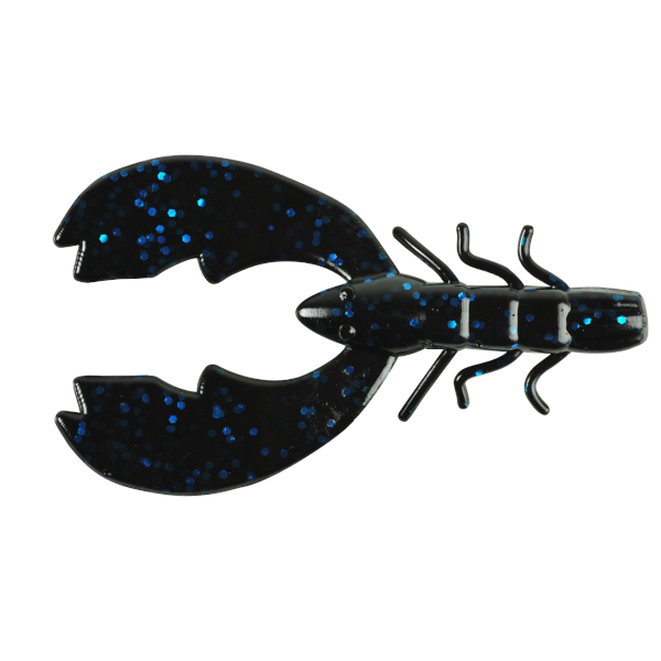 Berkley Powerbait Chigger Craw 4'' 9 Stück - Black Blue Fleck