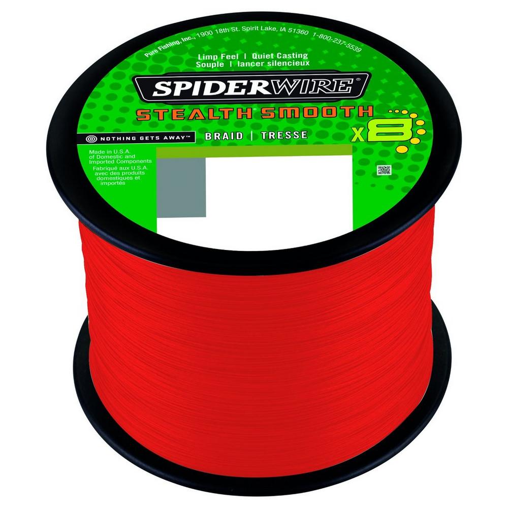 Spiderwire Stealth Smooth 8 Red Geflochtene Schnur (2000m)