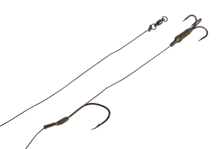 Ultimate Catfish / Waller Rig Double Hook # 6/0 Single + 3/0 Treble