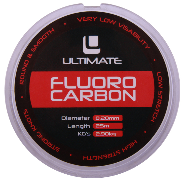 Ultimate Seabass Set, Wolfsbarschrute, Rolle, Schnur und Kunstköder - Ultimate Fluorocarbon 0,40mm 9,10kg 25m