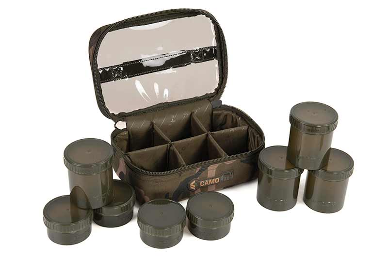 Fox Camolite 8 Pot Hakenköder Tasche (Inkl. 8 Behälter)