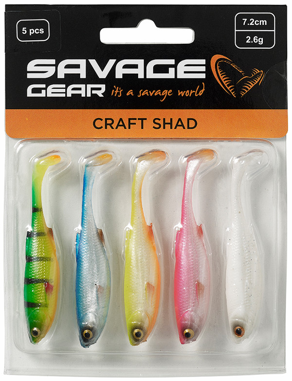 Savage Gear Craft Shad Mix, 5 Stück! - Dark Water