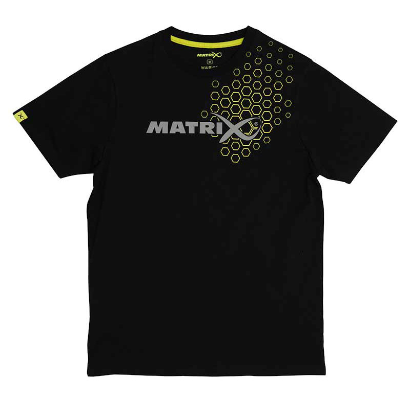 Matrix Hex Print T-Shirt Schwarz