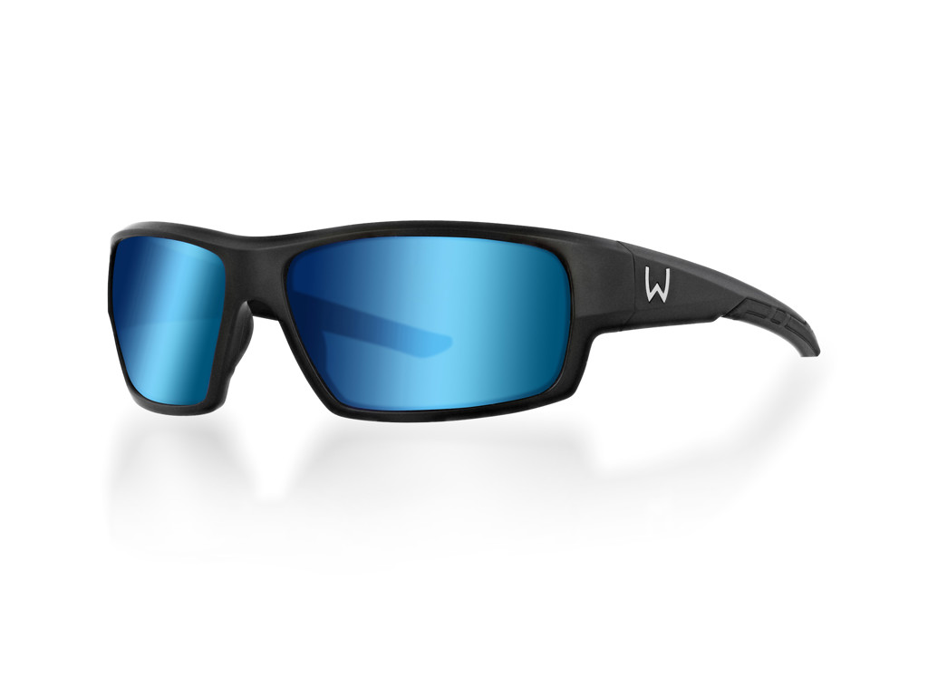 Westin W6 Sport 10 Matte Schwarze Sonnenbrille - LB Smoke LM Blue AR Blue