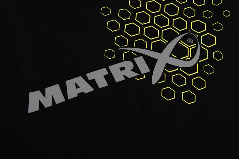 Matrix Hex Print T-Shirt Schwarz