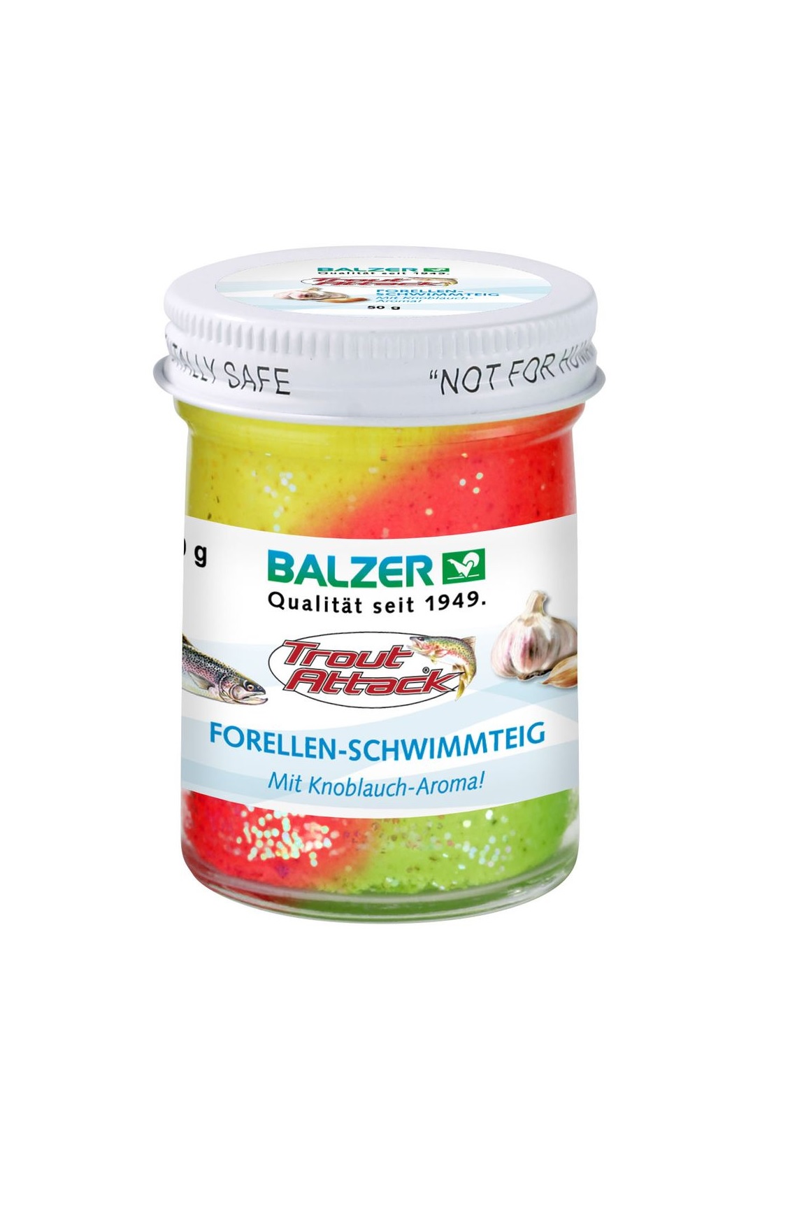 Balzer Trout Attack Garlic Trout Paste 50g - Rainbow