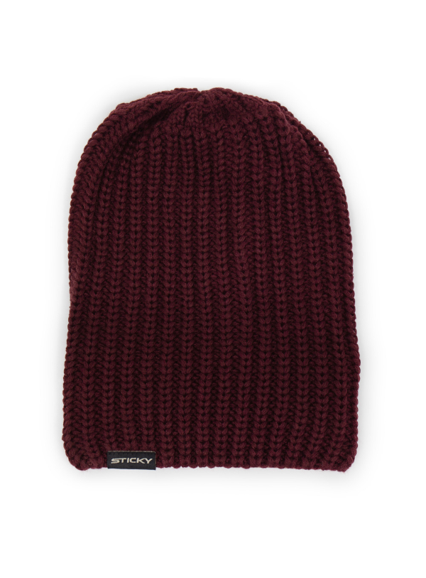 Sticky Baits Knitted Beanie MaroonSticky Baits Knitted Beanie Maroon