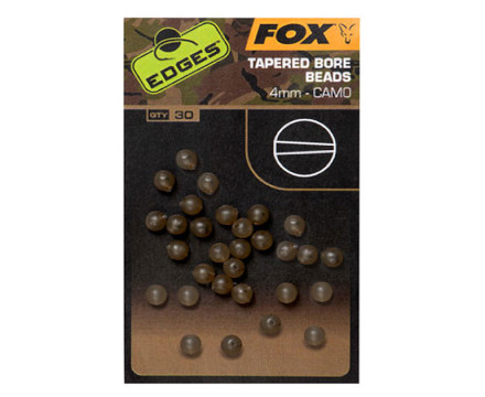 Fox Edges Camo Tapered Bore Bead 30 Stück - 4mm