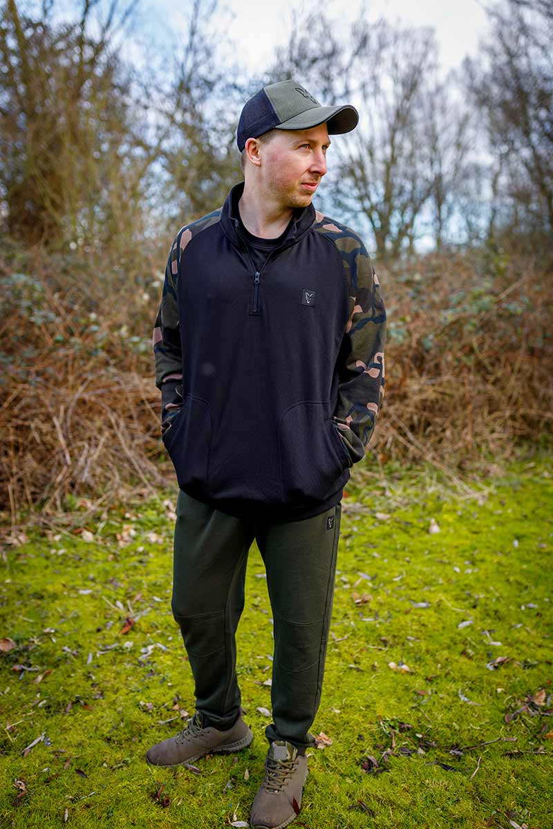 Fox LW Black/Camo QTR Zip Angelpullover