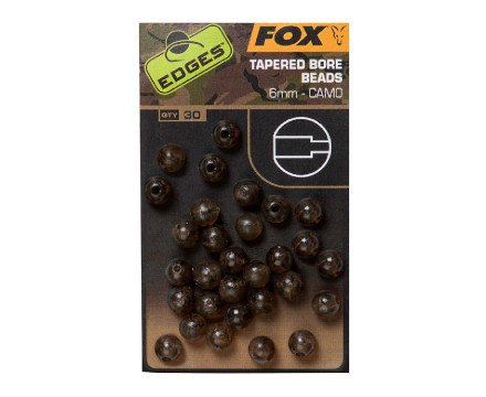 Fox Edges Camo Tapered Bore Bead 30 Stück - 6mm