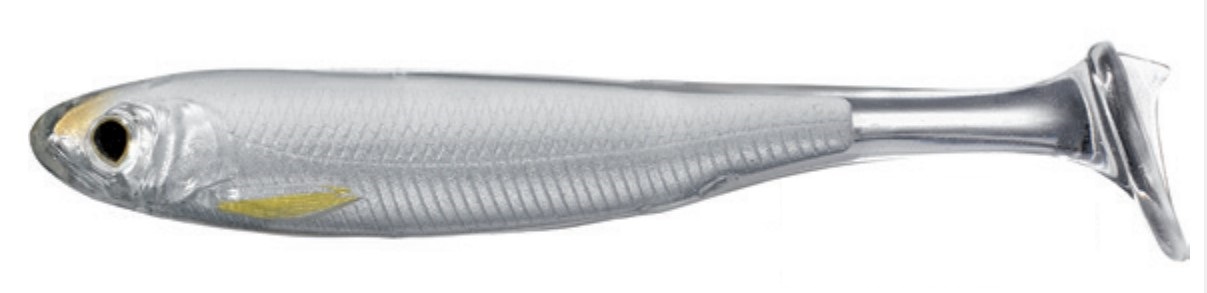 Livetarget Lures Slow-Roll Shiner Paddle Tail Shad 7.6cm (4 Stück) - Silver/Brown