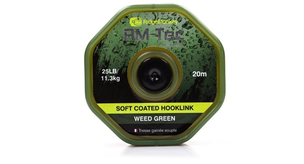 RidgeMonkey RM-Tec Soft Coated Hooklink - Weed Green
