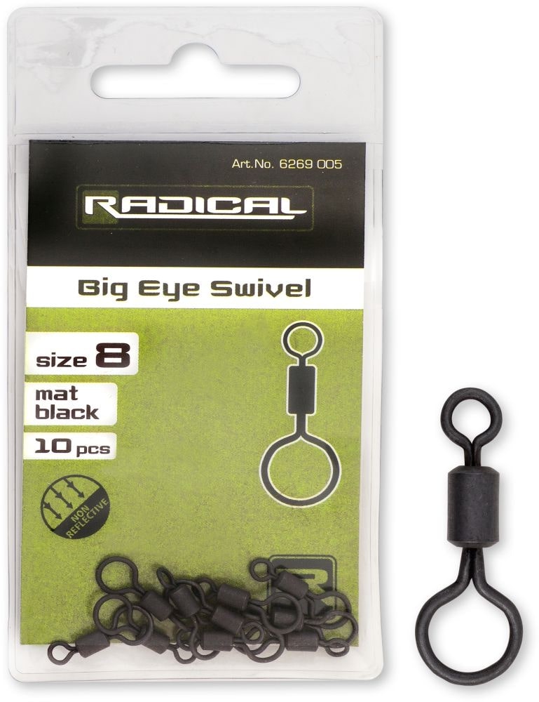 Radical Big Eye Swivel Mat Black (10 st)