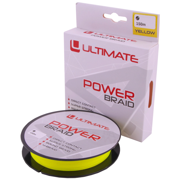 Ultimate Clever Jerkbait Set - Ultimate Power Braid 0,25mm 16kg 150m Yellow geflochtene Schnur