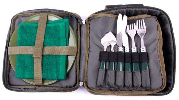 NGT Outdoor Kochset - NGT Komplettes Besteck Set für 2 Personen inklusive Carry Case