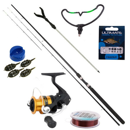 Allround Method Feeder Set mit Ultimate Rute, Shimano Rolle und Zubehör