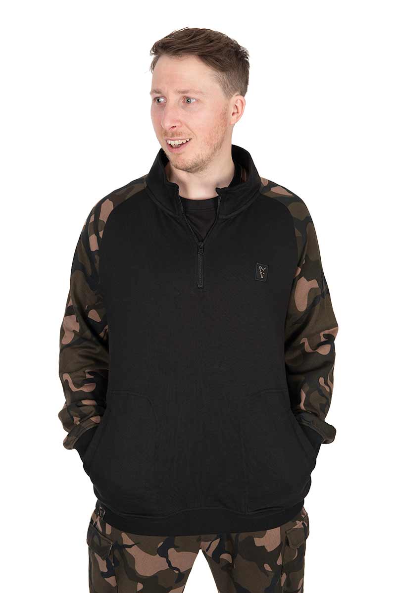 Fox LW Black/Camo QTR Zip Angelpullover