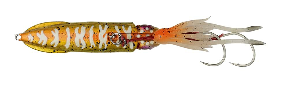 Savage Gear Swim Squid Inchiku Meeres Köder 10.3cm (180g) - Orange Gold Glow