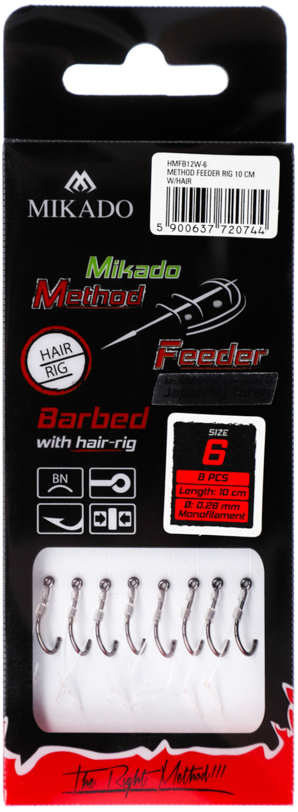 Mikado Methode Feeder Rig mit Haar 8 Stück
