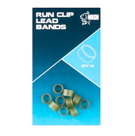 Nash Run Lead Clip Band (10 Stück) - Camou Green