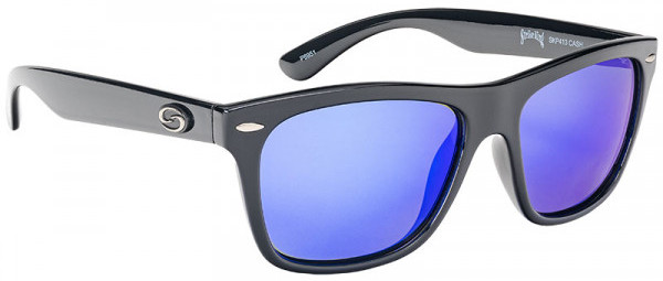 Strike King SK Plus Sonnenbrille - Cash Shiny Black Frame / Multi Layer White Blue Mirror Gray Base