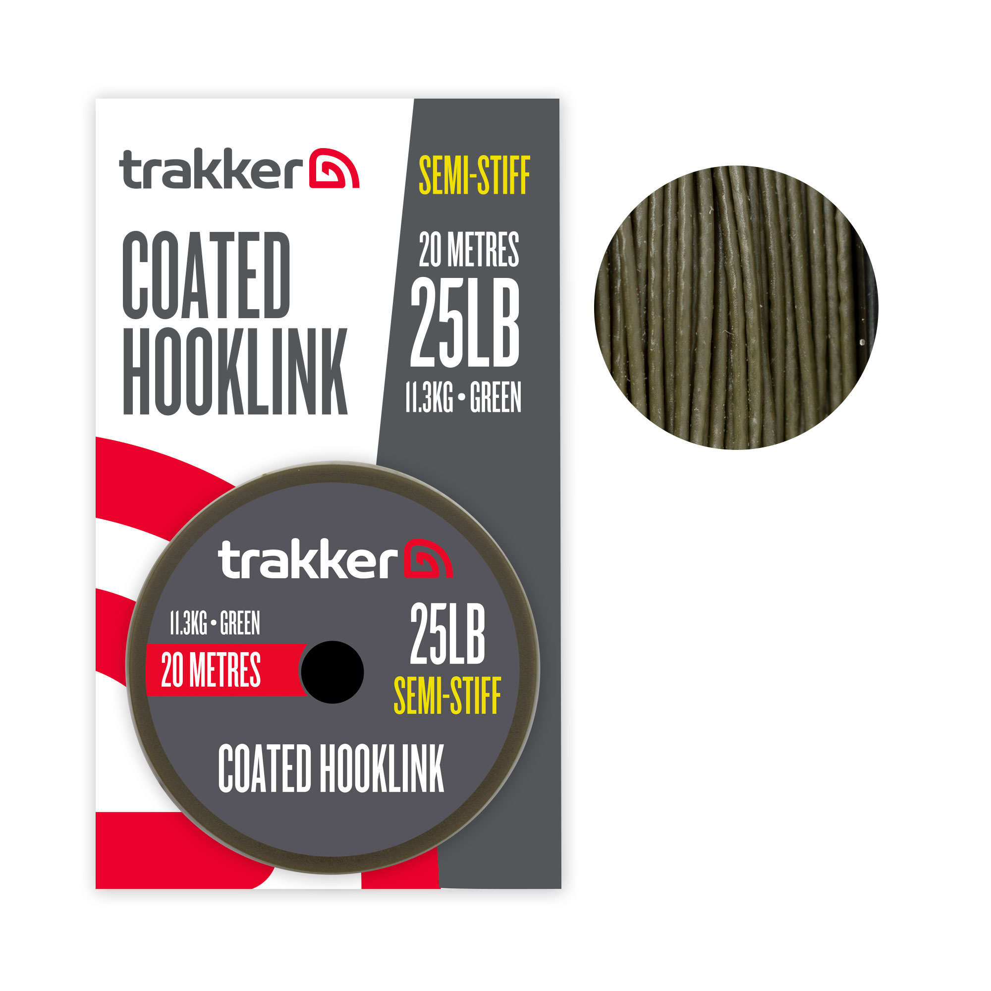 Trakker Semi Stiff Coated Hooklink Vorfachmaterial (20m)