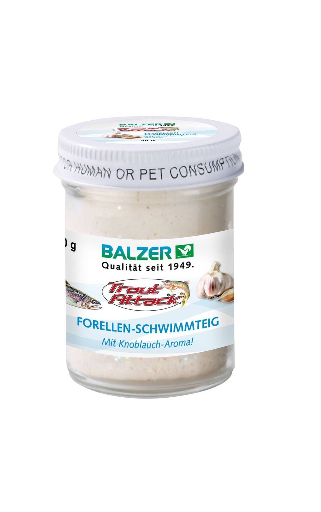 Balzer Trout Attack Garlic Trout Paste 50g - White Clear