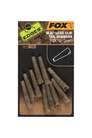 Fox Edges Camo Silk Lead Clip Tail Rubbers Größe 10 (10 Stück)
