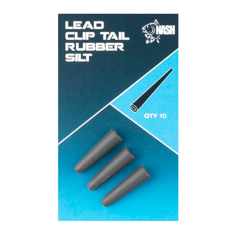 Nash Lead Clip Tail Rubber (10 Stück) - Dark Silt