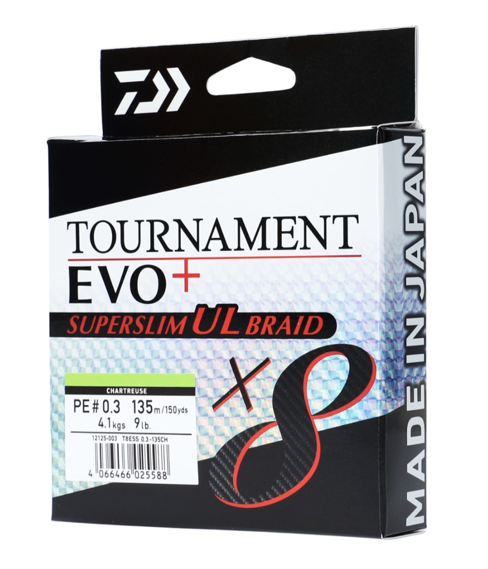 Daiwa Tournament X8 Evo+ Superslim UL Geflechtsschnur (135m)