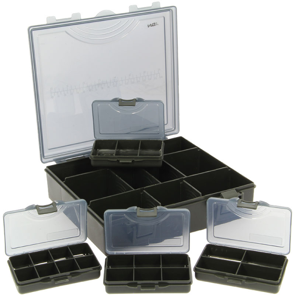 NGT Tacklebox Set, ideal zum verstauen von Kleinmaterial! - NGT Tacklebox System 4 + 1