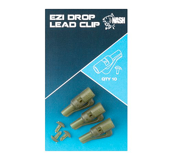 Nash Ezi Drop Lead Clip (10 Stück) - Camou Green