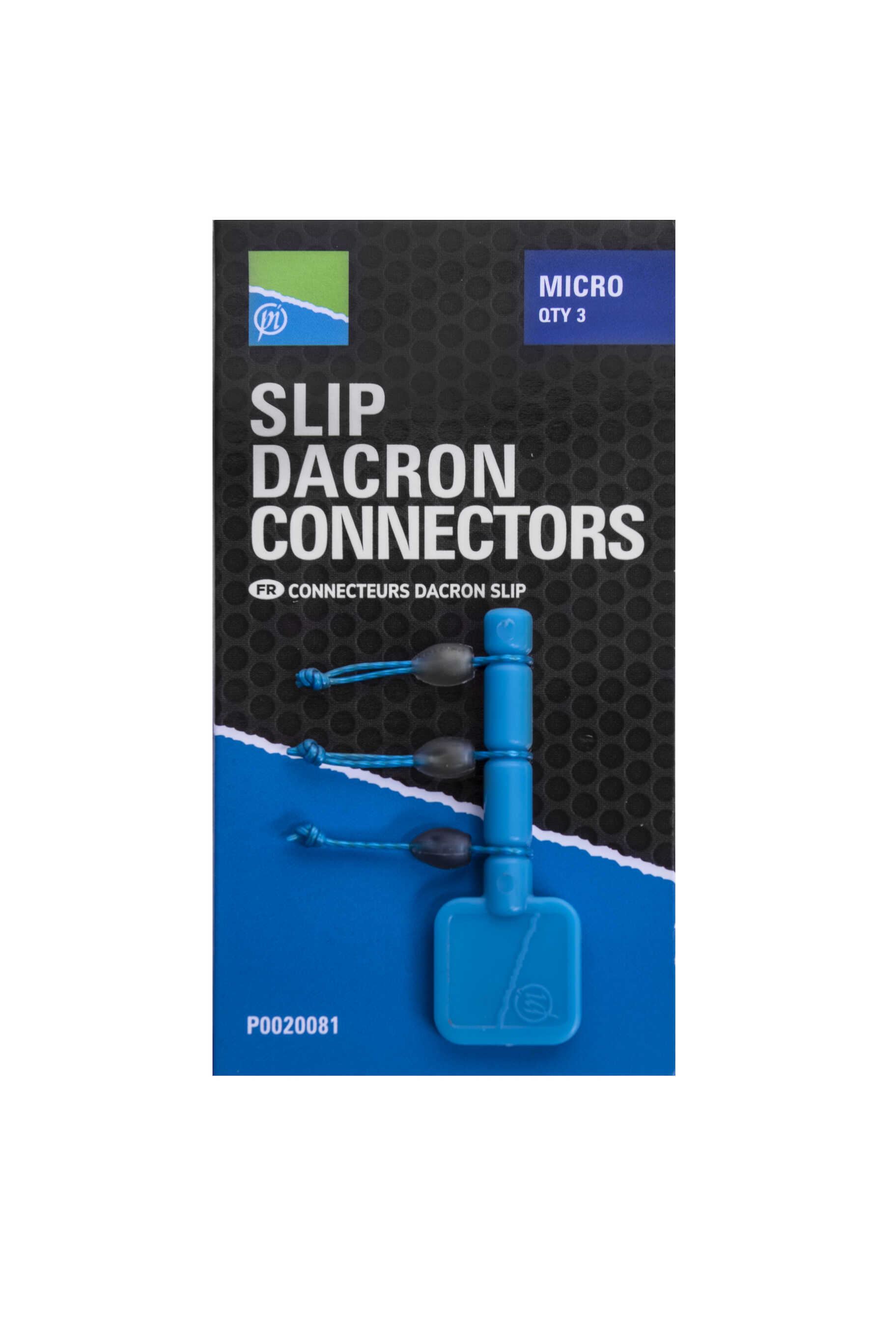 Preston Slip Dacron Gummizug Konnektor (3 Stück)