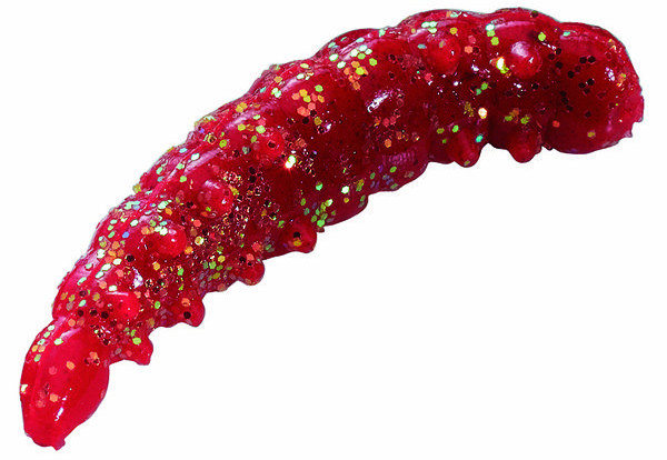 Berkley Powerbait Honey Worms, 55 St. - Red Glitter