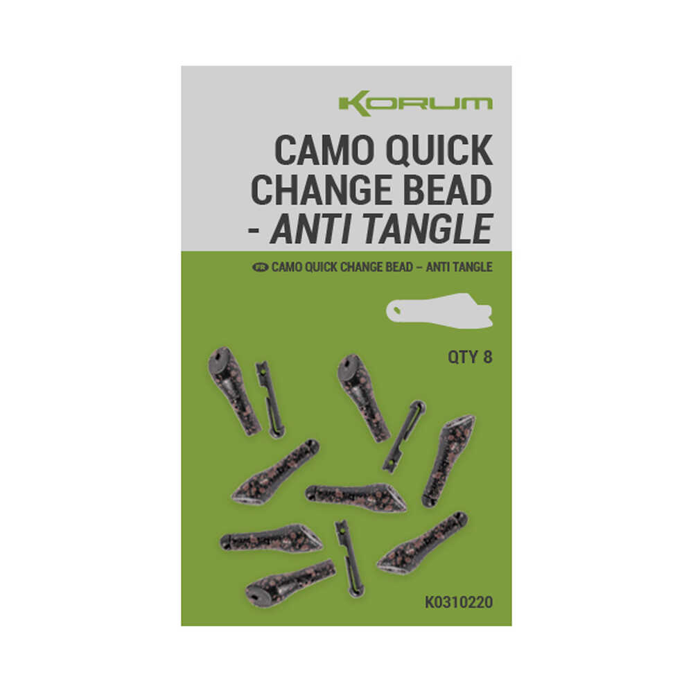 Korum Camo Quick Change Bead Anti Tangle (8 Stück)