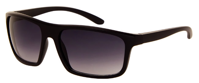 Sport Polarisierte Sonnenbrille - Mattschwarzes Gestell, Gradient-Graue Gläser