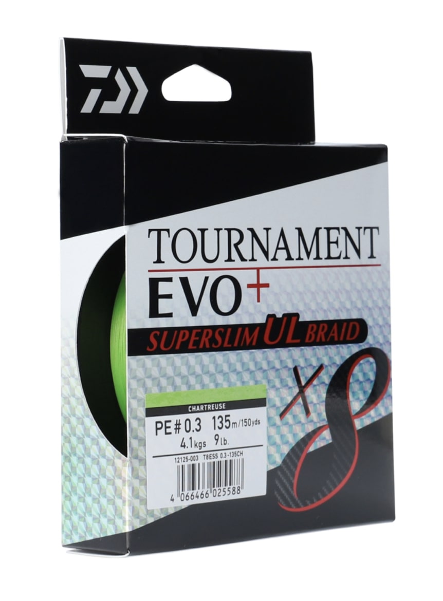 Daiwa Tournament X8 Evo+ Superslim UL Geflechtsschnur (135m)