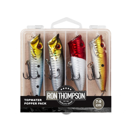 Ron Thompson Topwater Popper Pack in Box - 4 Stück