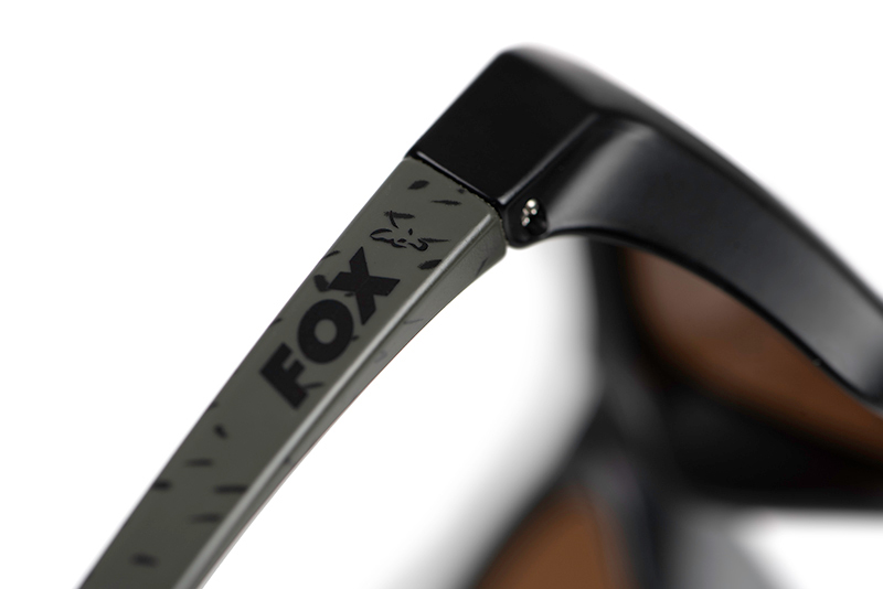 Fox Collection Wraps Sonnenbrille - Grün/Schwarz (Braunes Glas)