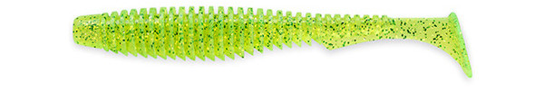 FishUp U-Shad 6,2cm, 9 Stück! - Flo Chartreuse / Green