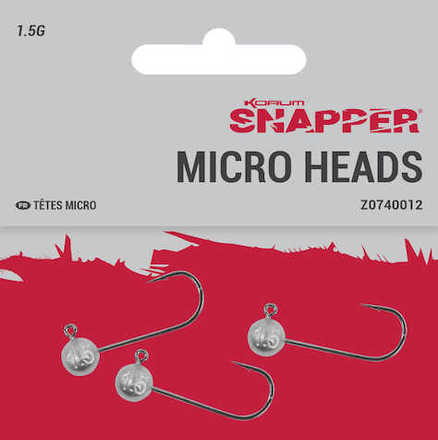 Korum Snapper Micro Heads Size 4 (3 st)