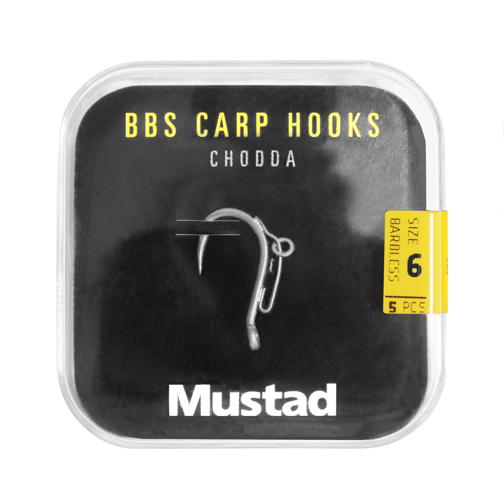 Mustad BBS 30 Carp Hooks Barbless Pack Karpfenhaken (6 Packungen + Multi Box)