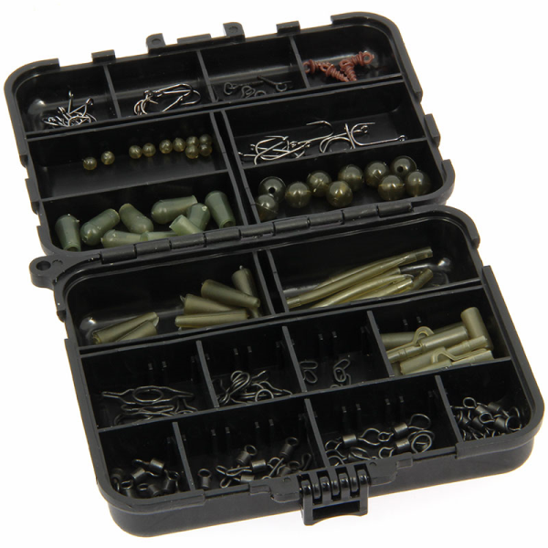 Deluxe Carp Tacklebox - NGT Carp Rig Accessory Box met 170 stuks end-tackle