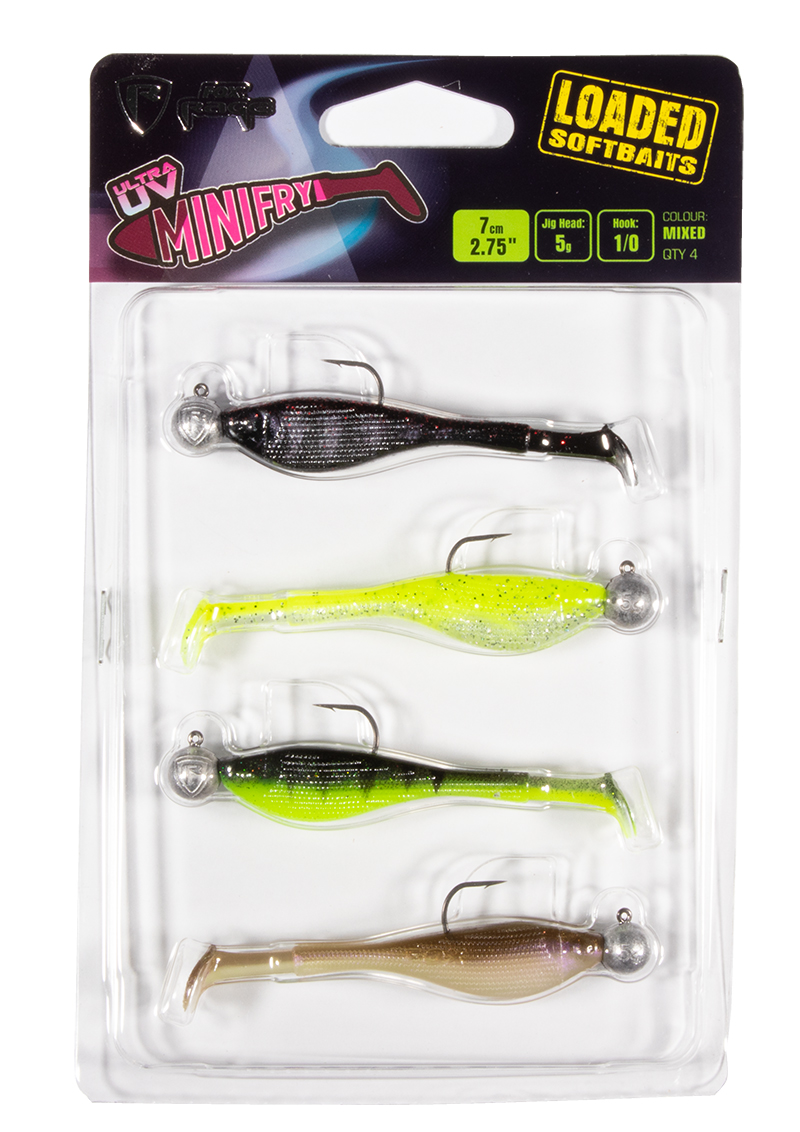 Fox Rage Mini Fry Loaded UV Mixed Coulour Pack 7cm 5g - Mix Pack Mixed