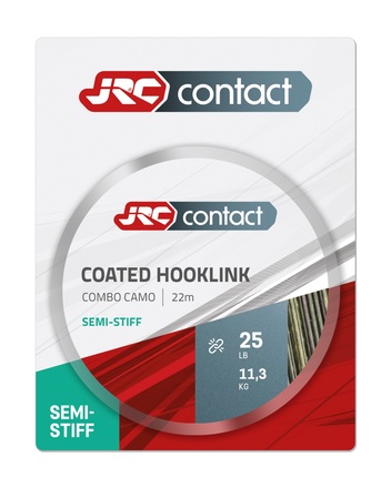 JRC Contact Coated Hooklink Semi Stiff Combo Camo (22m)